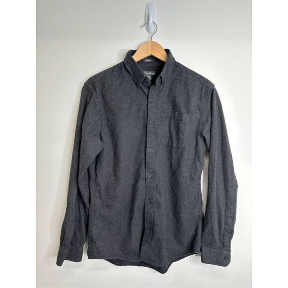 Eddie Bauer Shirt Mens Medium Button Front Gray 100% Cotton Classic Fit - Picture 7 of 10